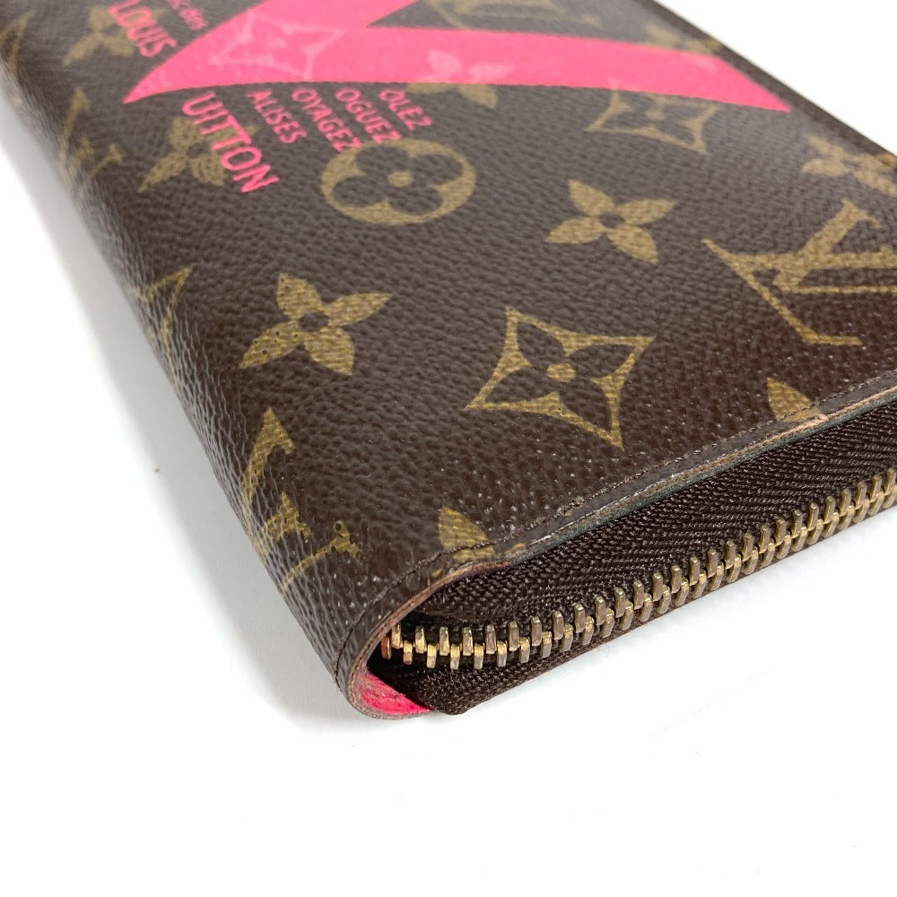 LOUIS VUITTON Long Wallet Purse M60936 Monogram canvas Brown Monogram V motif Zippy wallet