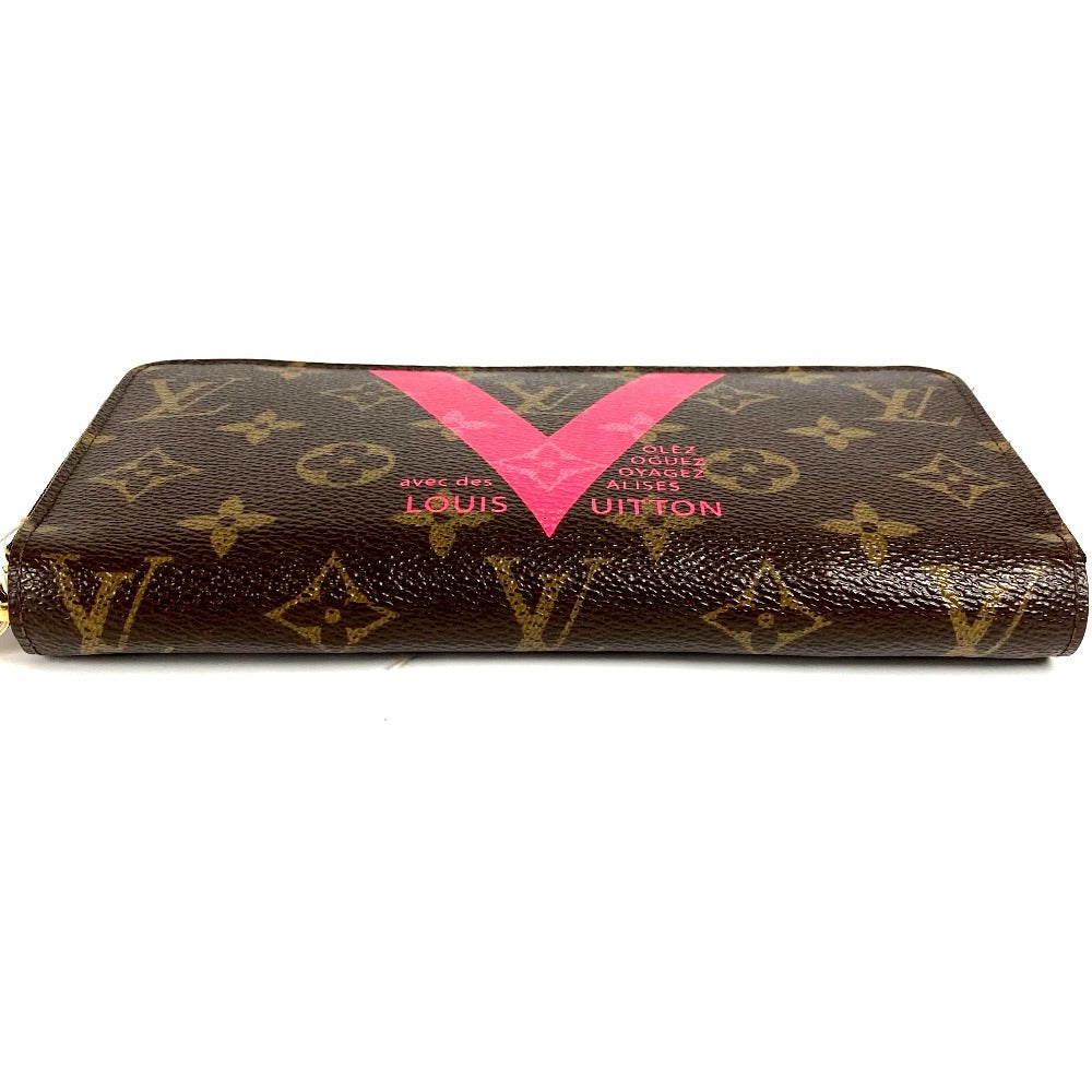 LOUIS VUITTON Long Wallet Purse M60936 Monogram canvas Brown Monogram V motif Zippy wallet