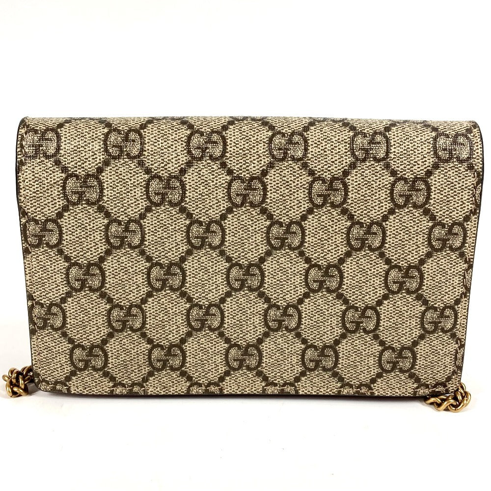 GUCCI Shoulder Bag 481291 GG Supreme canvas, leather beige GG Supreme GG Cherry Rhinestone Logo