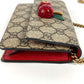 GUCCI Shoulder Bag 481291 GG Supreme canvas, leather beige GG Supreme GG Cherry Rhinestone Logo
