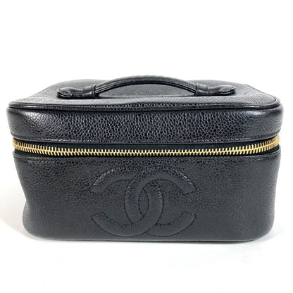 CHANEL Handbag A01997 Caviar skin black CC COCO Mark logo