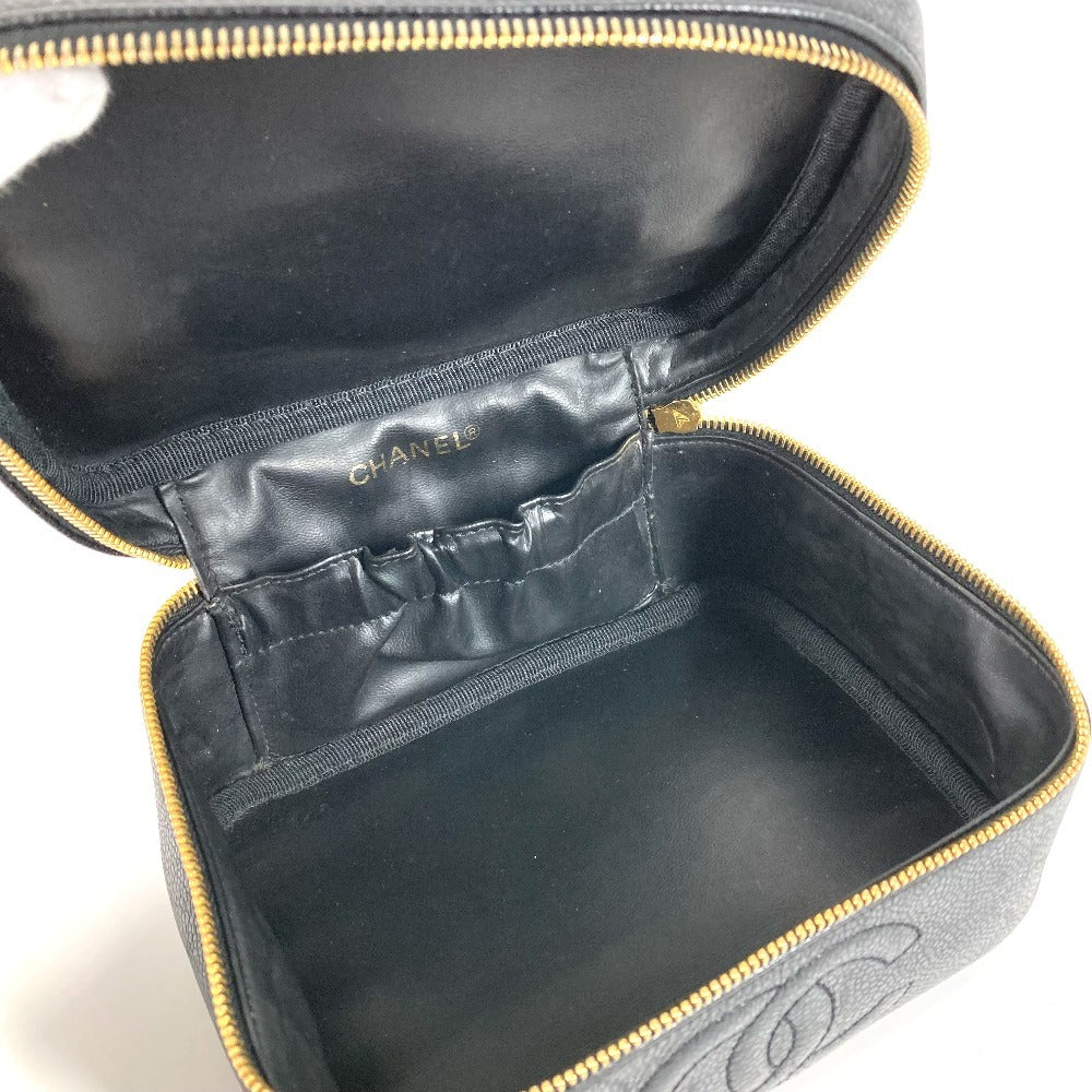 CHANEL Handbag A01997 Caviar skin black CC COCO Mark logo