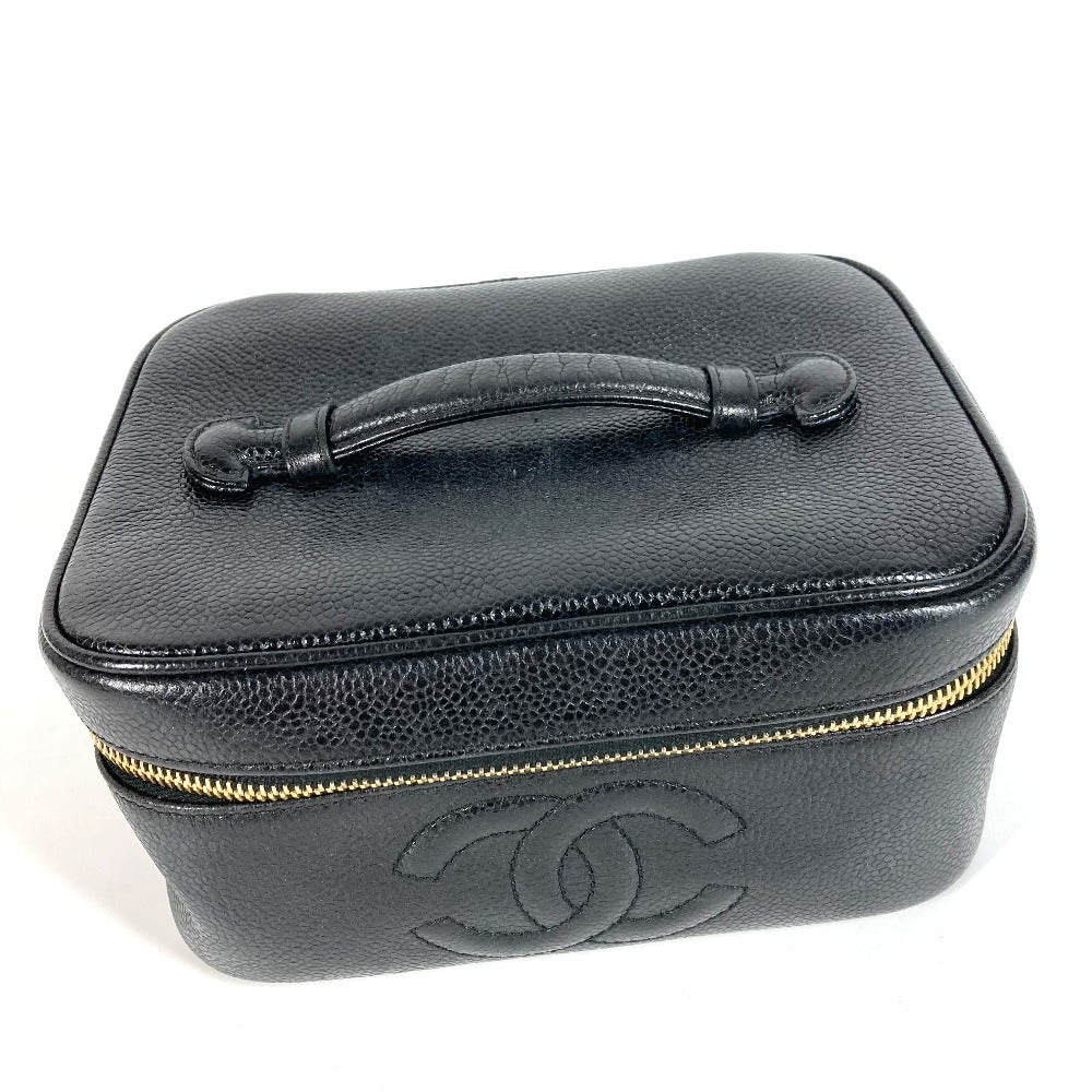CHANEL Handbag A01997 Caviar skin black CC COCO Mark logo