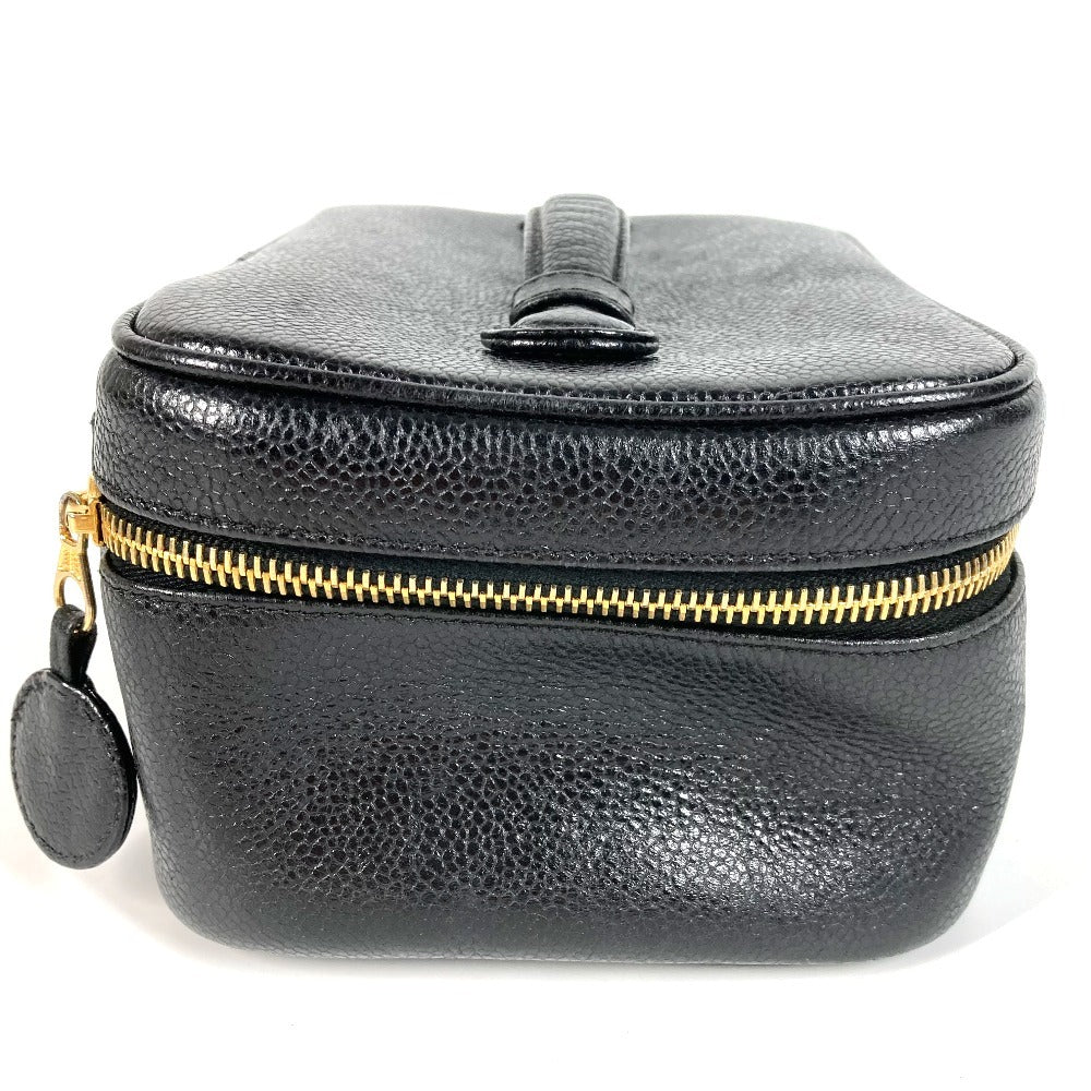 CHANEL Handbag A01997 Caviar skin black CC COCO Mark logo