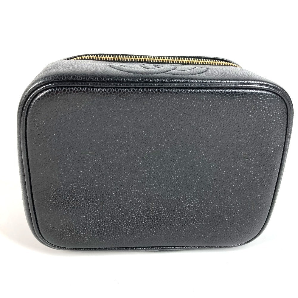 CHANEL Handbag A01997 Caviar skin black CC COCO Mark logo