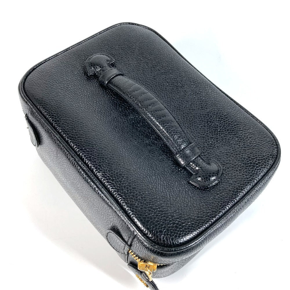 CHANEL Handbag A01997 Caviar skin black CC COCO Mark logo