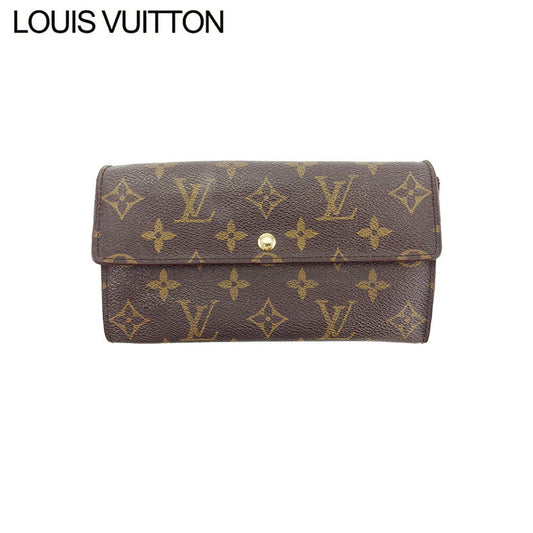 LOUIS VUITTON Long Wallet Purse Brown Pochette Porto Moné Credit