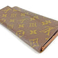 LOUIS VUITTON Long Wallet Purse M61724 Brown beige Pochette Porto MonÃ©credi