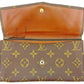 LOUIS VUITTON Long Wallet Purse M61724 Brown beige Pochette Porto MonÃ©credi
