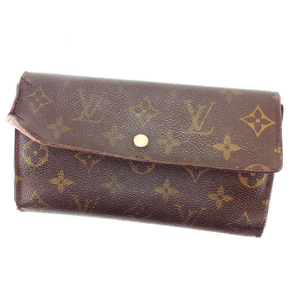 LOUIS VUITTON Long Wallet Purse M61215 Monogram canvas Brown Porte Tresor International
