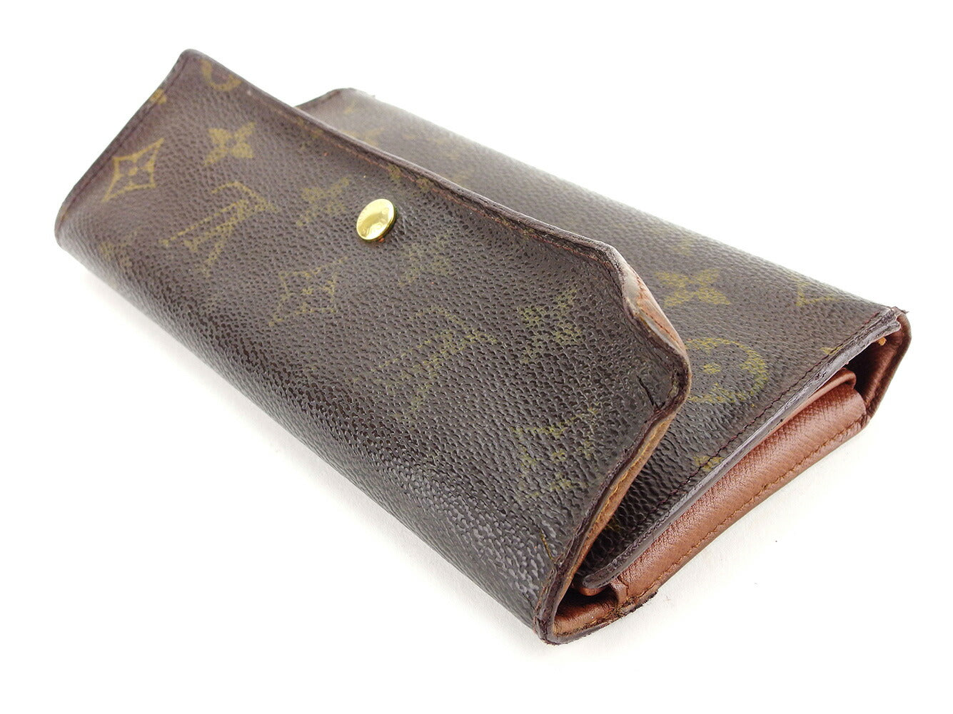 LOUIS VUITTON Long Wallet Purse M61215 Monogram canvas Brown Porte Tresor International