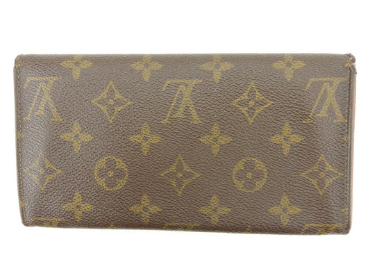 LOUIS VUITTON Long Wallet Purse M61724 Brown Pochette Porto MonÃ©credi