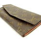 LOUIS VUITTON Long Wallet Purse M61724 Brown Pochette Porto MonÃ©credi