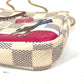 LOUIS VUITTON Shoulder Bag N62200 Damier Azur Canvas white Damier Azur Giraffe Mini Pochette Accessoires Women Used Authentic