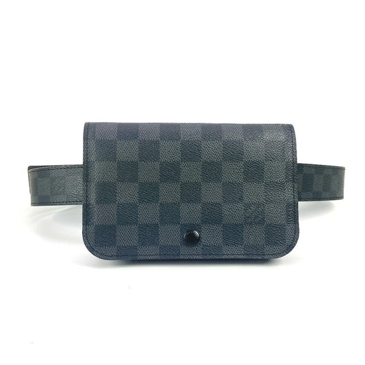 LOUIS VUITTON Waist bag M6837V Damier Grafitto Canvas black Damier Grafitte sun tulle Pochette homme 85