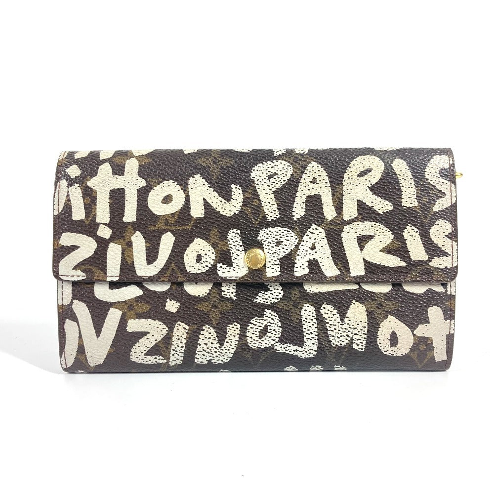 LOUIS VUITTON Long Wallet Purse M92189 MonogramGraffitiCanvas white Old monogram graffiti Pochette Porto Moncredi unisex(Unisex) Used Authentic