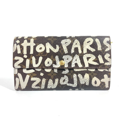 LOUIS VUITTON Long Wallet Purse M92189 MonogramGraffitiCanvas white Old monogram graffiti Pochette Porto Moncredi unisex(Unisex) Used Authentic