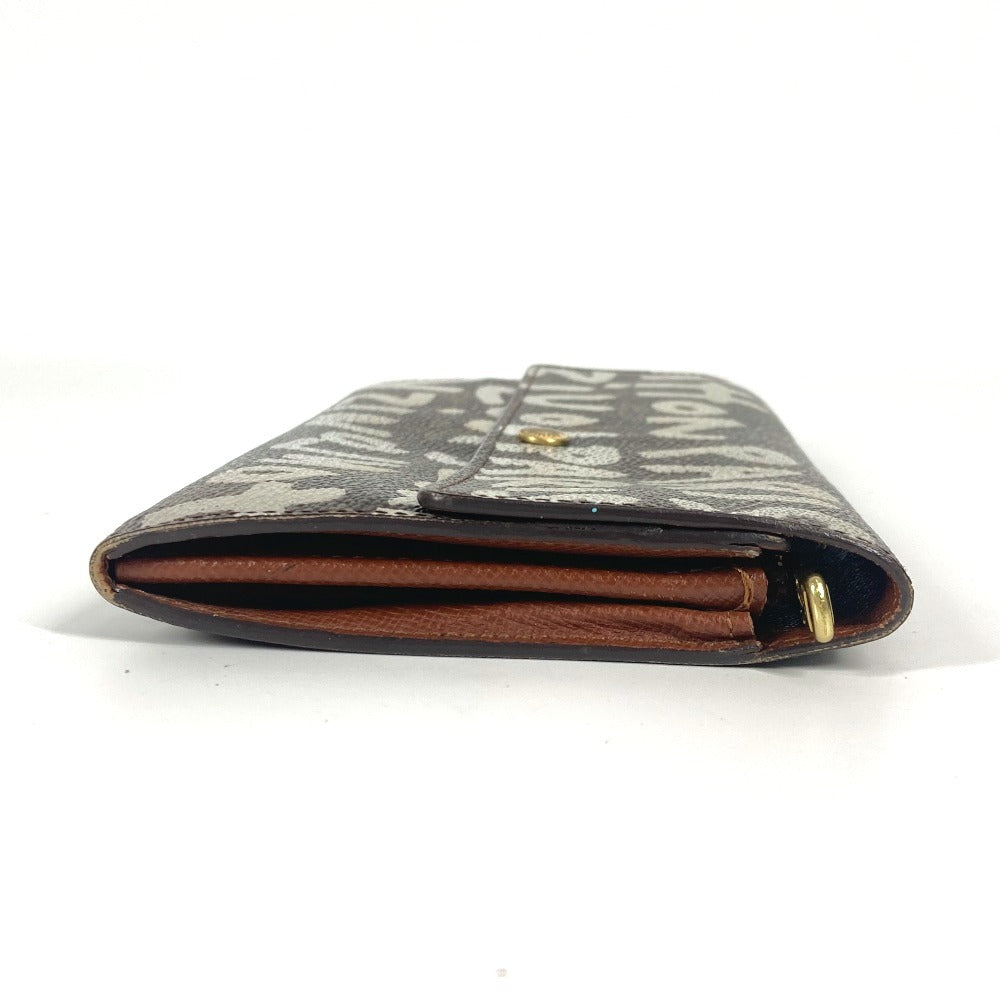 LOUIS VUITTON Long Wallet Purse M92189 MonogramGraffitiCanvas white Old monogram graffiti Pochette Porto Moncredi unisex(Unisex) Used Authentic