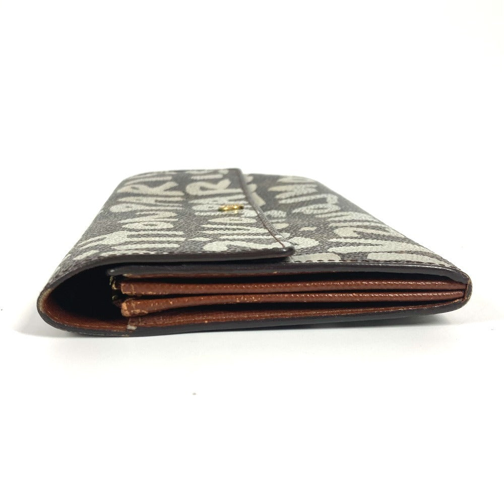 LOUIS VUITTON Long Wallet Purse M92189 MonogramGraffitiCanvas white Old monogram graffiti Pochette Porto Moncredi unisex(Unisex) Used Authentic