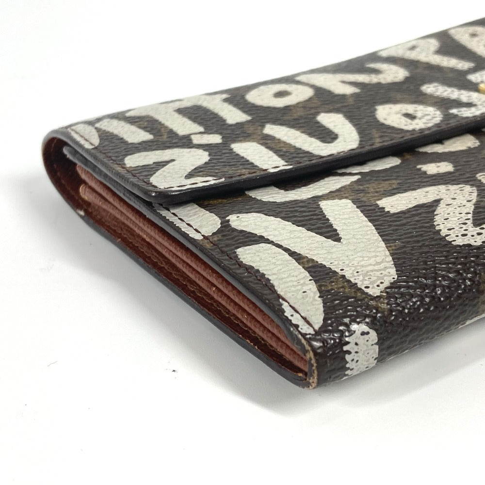 LOUIS VUITTON Long Wallet Purse M92189 MonogramGraffitiCanvas white Old monogram graffiti Pochette Porto Moncredi unisex(Unisex) Used Authentic
