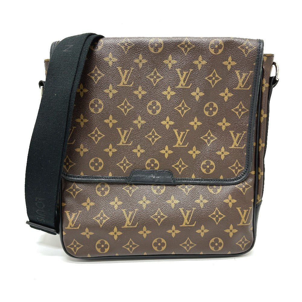 LOUIS VUITTON Shoulder Bag M56715 Monogram macacer canvas Brown Monogram macacer Bus MM mens Used Authentic
