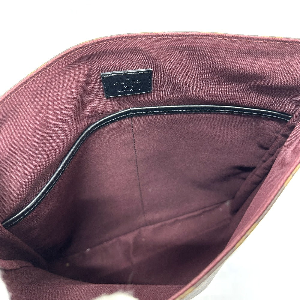 LOUIS VUITTON Shoulder Bag M56715 Monogram macacer canvas Brown Monogram macacer Bus MM mens Used Authentic
