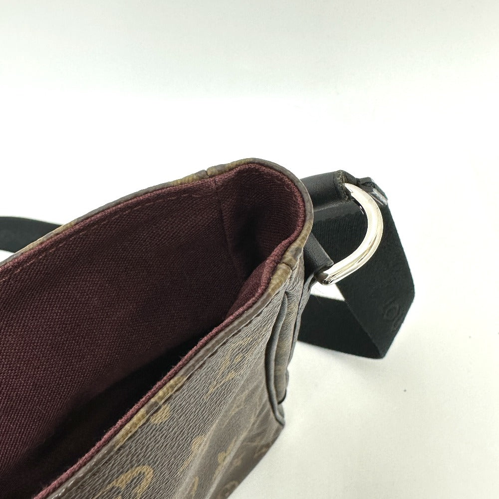 LOUIS VUITTON Shoulder Bag M56715 Monogram macacer canvas Brown Monogram macacer Bus MM mens Used Authentic