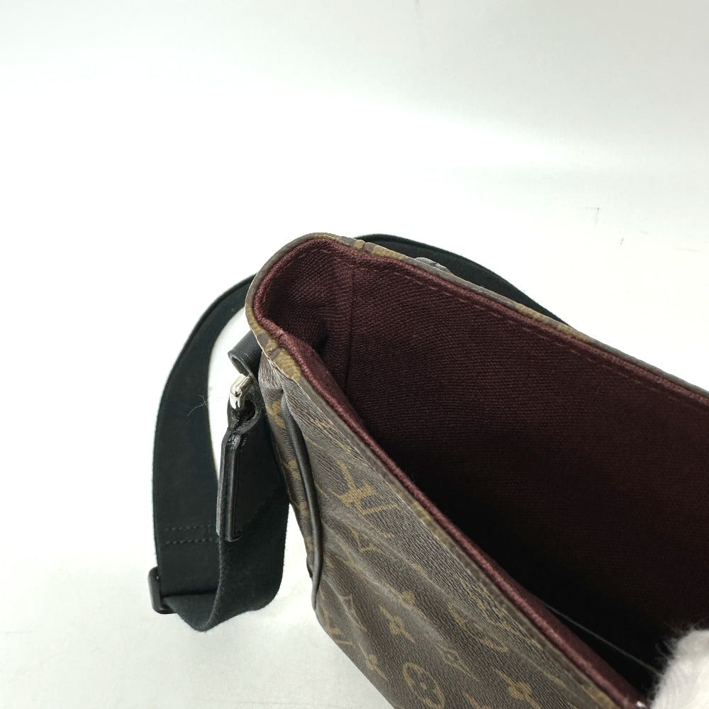 LOUIS VUITTON Shoulder Bag M56715 Monogram macacer canvas Brown Monogram macacer Bus MM mens Used Authentic