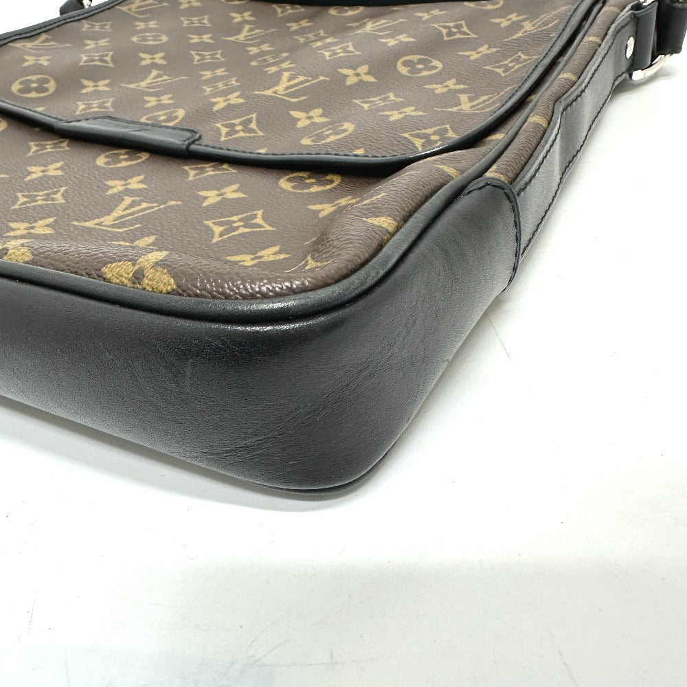 LOUIS VUITTON Shoulder Bag M56715 Monogram macacer canvas Brown Monogram macacer Bus MM mens Used Authentic