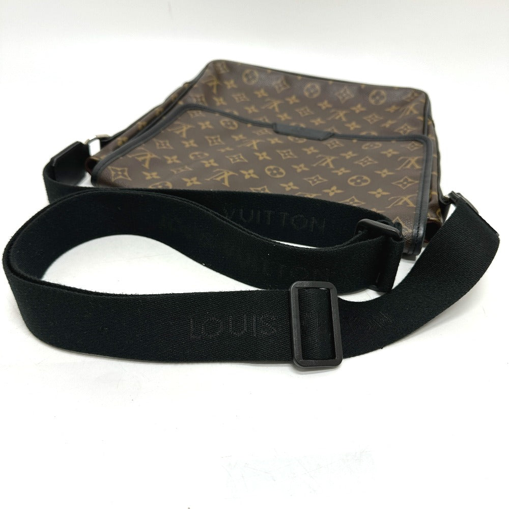 LOUIS VUITTON Shoulder Bag M56715 Monogram macacer canvas Brown Monogram macacer Bus MM mens Used Authentic