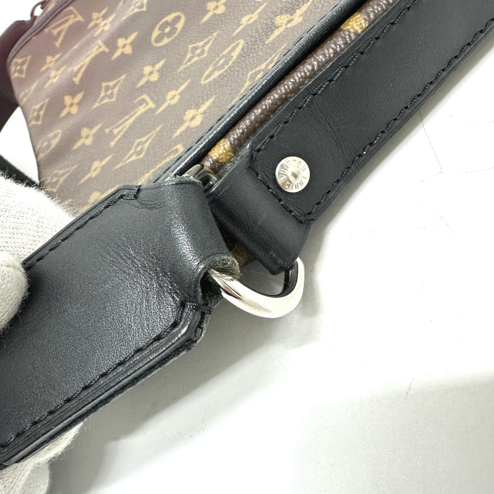 LOUIS VUITTON Shoulder Bag M56715 Monogram macacer canvas Brown Monogram macacer Bus MM mens Used Authentic