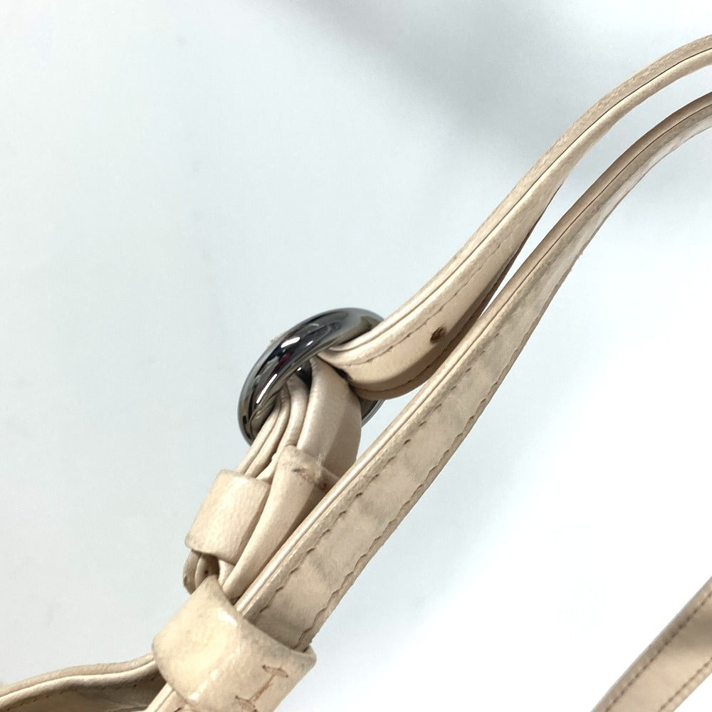 CHANEL Shoulder Bag lambskin beige Matrasse quilting