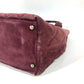 CHANEL Handbag suede wine-red Tote Bag Vintage Turnlock CC COCO Mark Matelasse Quilting Women Used Authentic