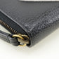 GUCCI Long Wallet Purse 474584 leather black GG Marmont Embroidery Zip Around unisex(Unisex) Used Authentic