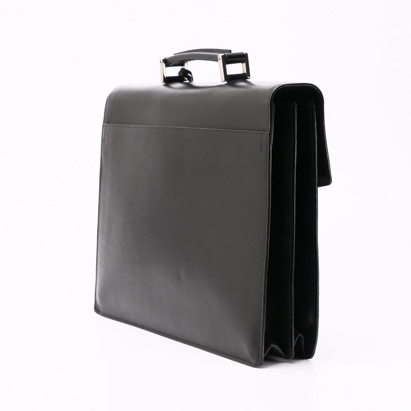 PRADA Briefcase VR0006 Calf leather (Saffiano leather) black Business bag Safiano mens Used Authentic