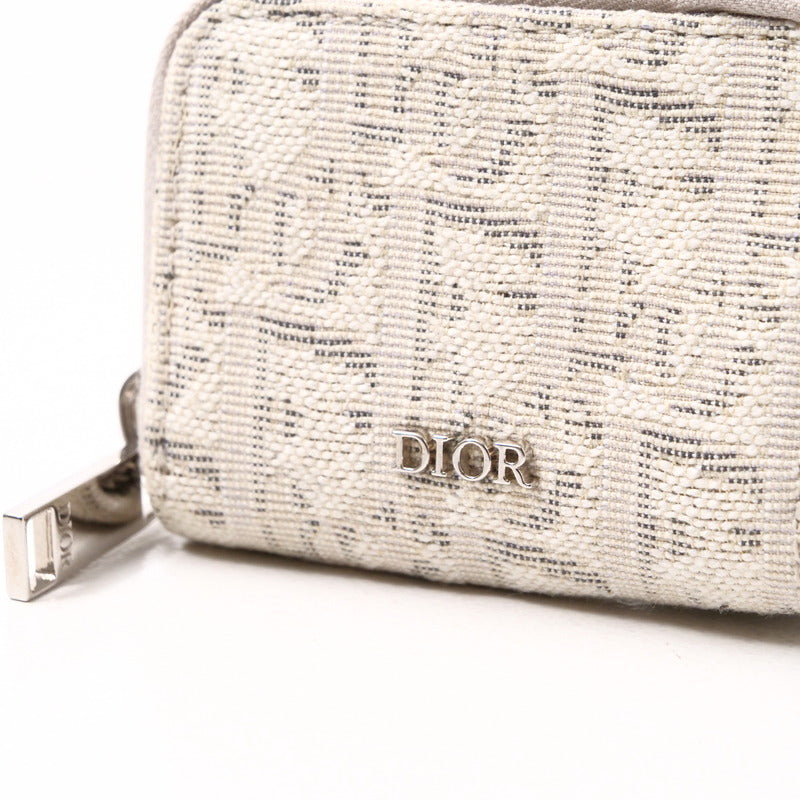Dior Coin case 24-BO-1119 Jacquard light beige mens Used Authentic