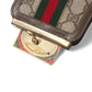 GUCCI Coin case PVC coated canvas Brown