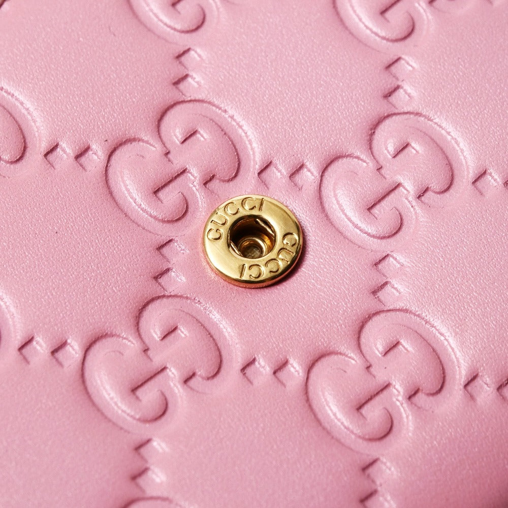 GUCCI Long Wallet Purse 369663・534563 leather pink