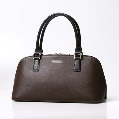BURBERRY Handbag leather Brown Women Used Authentic