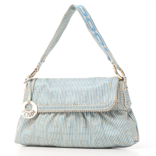 FENDI Handbag leather Light blue Chef 2354/8BR445/TWT068