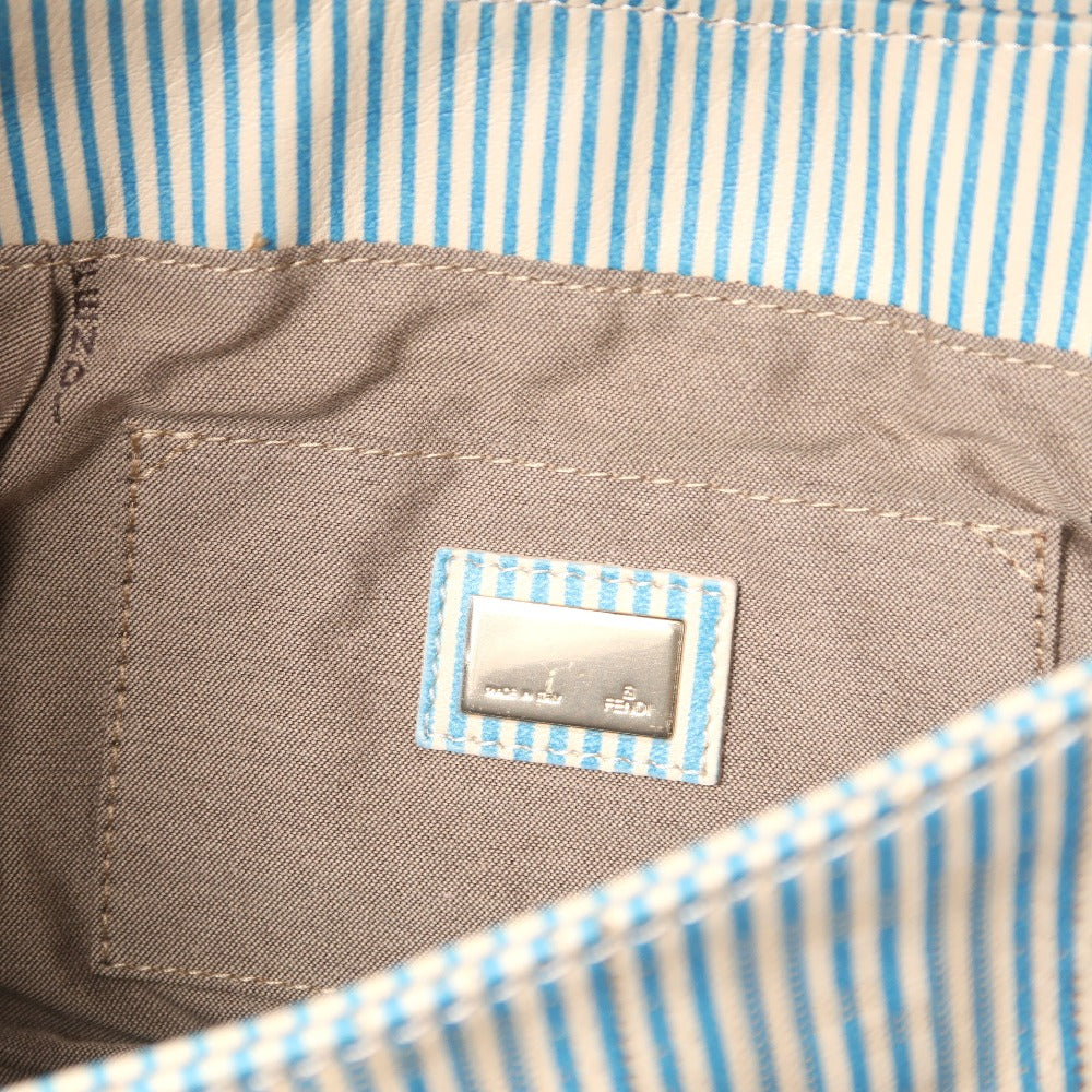 FENDI Handbag leather Light blue Chef 2354/8BR445/TWT068