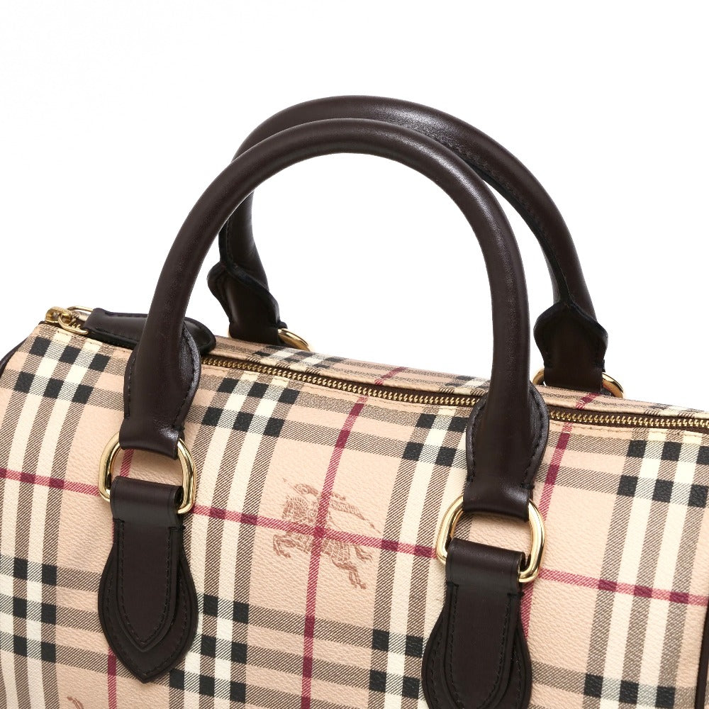 BURBERRY Handbag 3460094 PVC beige black white red Women Used Authentic