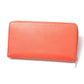 CELINE Long Wallet Purse Genuine Leather Coral Color Women Used Authentic