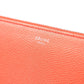 CELINE Long Wallet Purse Genuine Leather Coral Color Women Used Authentic