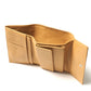 LOEWE Tri-fold wallet Genuine Leather Camel Women Used Authentic