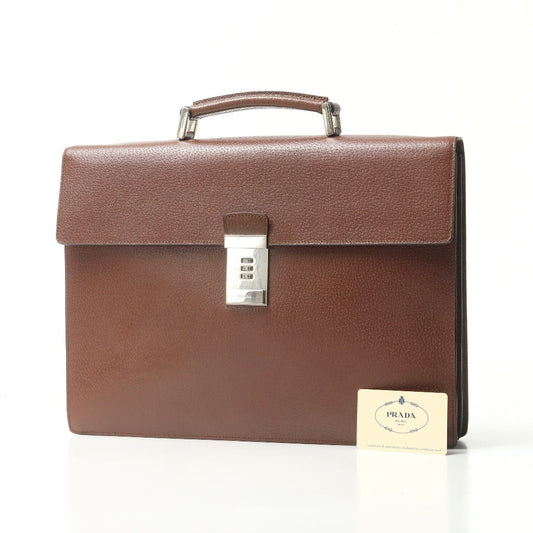 PRADA Briefcase leather Cacao V00214