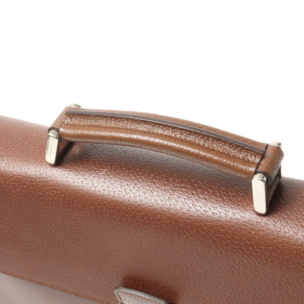 PRADA Briefcase leather Cacao V00214