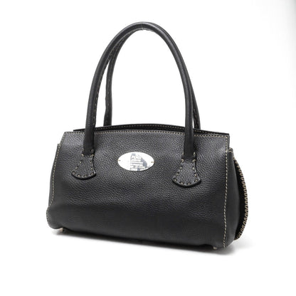 FENDI Handbag Leather Sterling Silver black 23908BR195.029