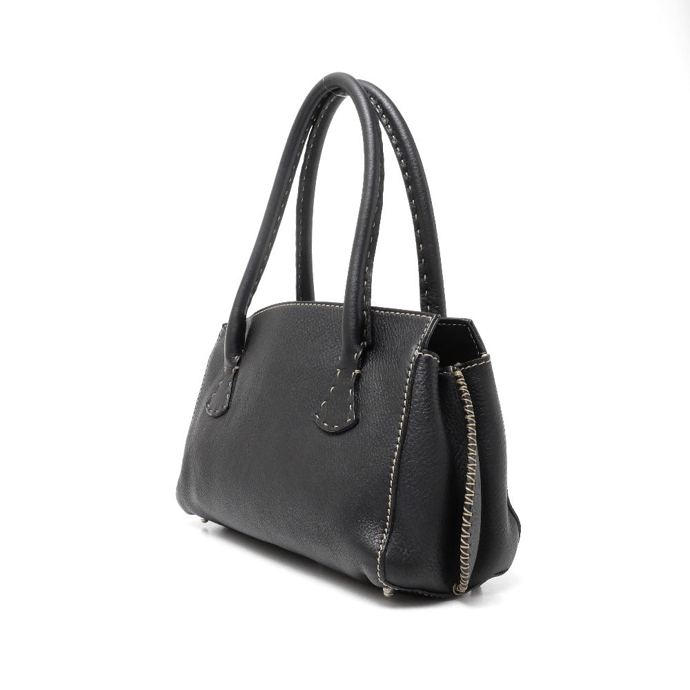 FENDI Handbag Leather Sterling Silver black 23908BR195.029