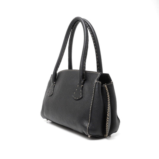 FENDI Handbag Leather Sterling Silver black 23908BR195.029